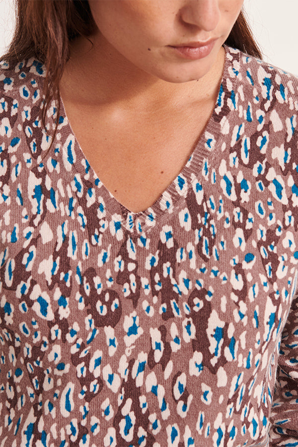 AFRICANA PRINTED SWEATER