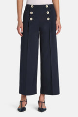 AGIRE BLUE CROPPED SAILOR TROUSERS