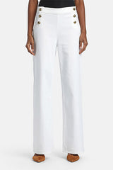 ALMANACCO WHITE WIDE-LEG SAILOR JEANS