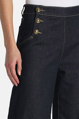 ALMANACCO BLUE WIDE-LEG SAILOR JEANS