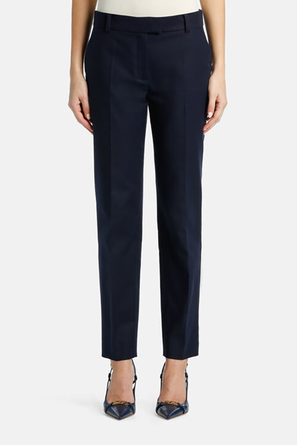 ALPACA DARK BLUE CIGARETTE TROUSERS