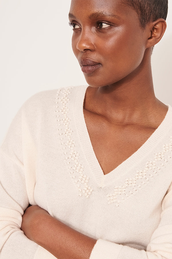 ALYSSUM12 BEIGE WOOL CASHMERE SWEATER