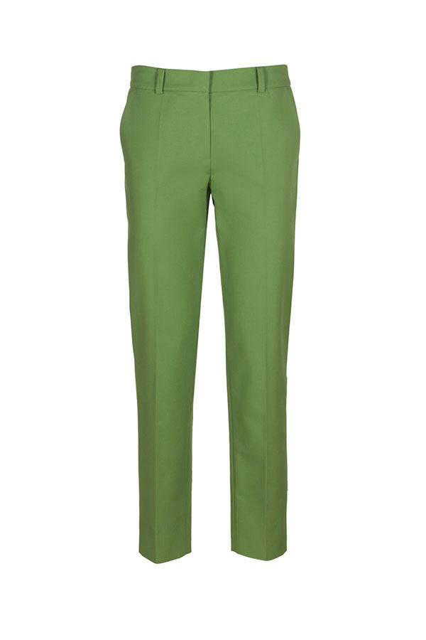 AMATORE GREEN PRESSED CREASE TROUSERS