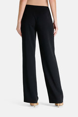ANIS J BLACK FLOWING TROUSERS