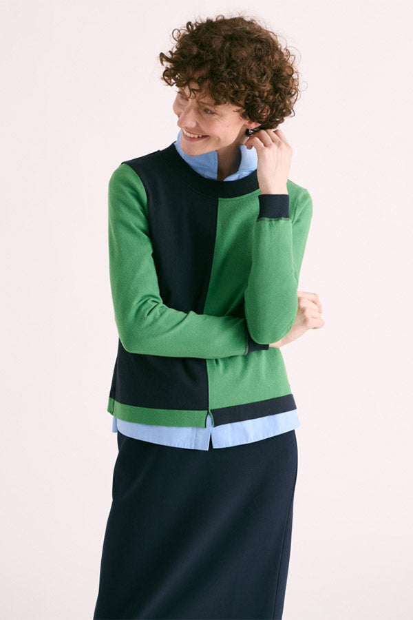 ANKO TWO-TONE SWEATER