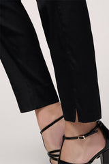 AQUIL I BLACK STRETCH SHANTUNG TROUSERS