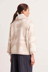 ARALIA MERINO WOOL CASHMERE JACQUARD KNIT SWEATER