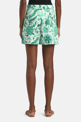 ARGUTO GREEN FLORAL BERMUDA SHORTS