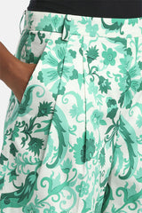ARGUTO GREEN FLORAL BERMUDA SHORTS
