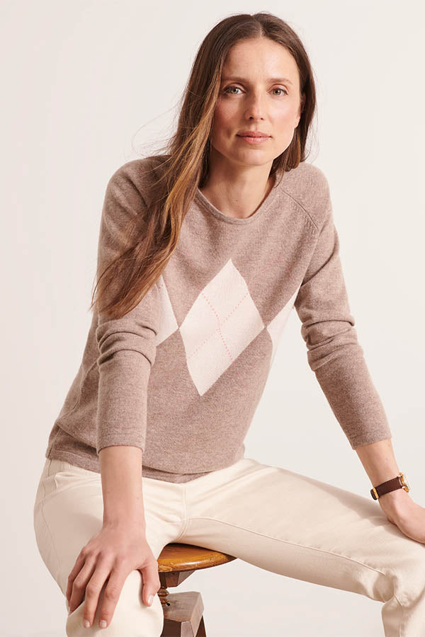 ARLINGTON INTARSIA KNIT SWEATER
