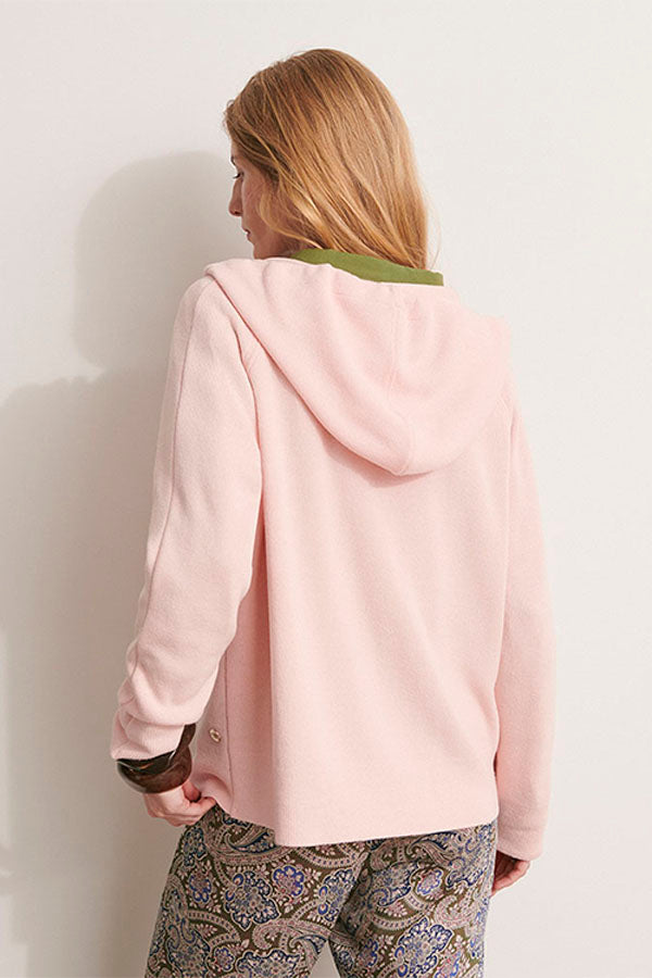 ARTIQUE PINK KNITTED HOODIE