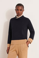 ASTI1927 MERINO WOOL BOX HIGH NECK SWEATER