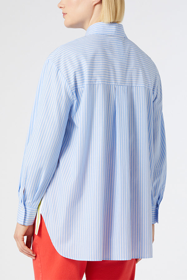 ATTUALE LIGHT BLUE STRIPED COTTON SHIRT