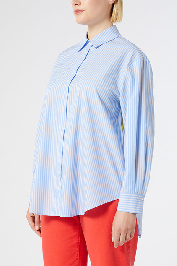 ATTUALE LIGHT BLUE STRIPED COTTON SHIRT