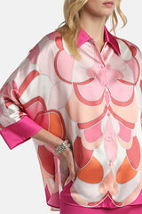 BALDANZA FUSCHIA SILK SATIN SHIRT