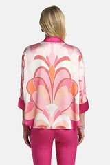 BALDANZA FUSCHIA SILK SATIN SHIRT