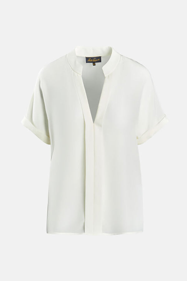 BARACCA V-NECK SILK -BLEND BLOUSE