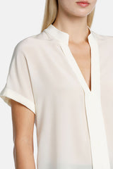 BARACCA V-NECK SILK -BLEND BLOUSE