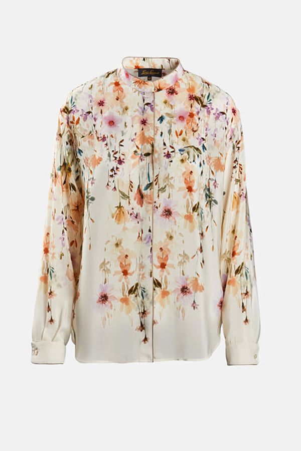 BARONESSA FLORAL SILK BLOUSE