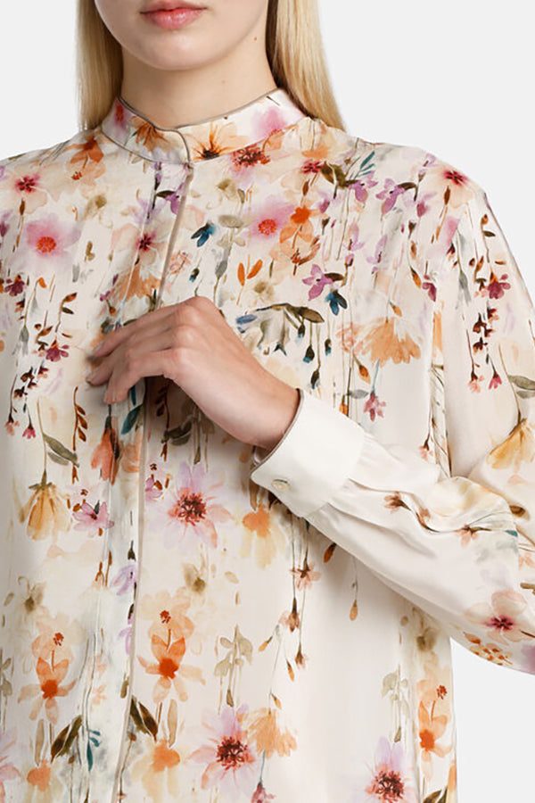 BARONESSA FLORAL SILK BLOUSE