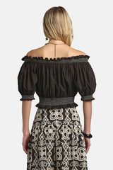 BASALTO BARDOT-NECK CROP TOP