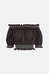 BASALTO BARDOT-NECK CROP TOP