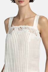 BATIK CREAM EMBROIDERED TOP