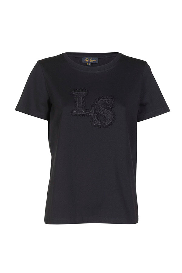 BAVETTE BLACK LS EMBROIDERED T-SHIRT