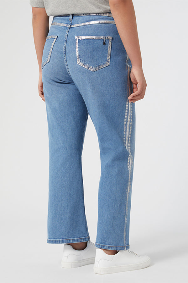 BELLUNO SILVER DETAIL FLARED JEANS