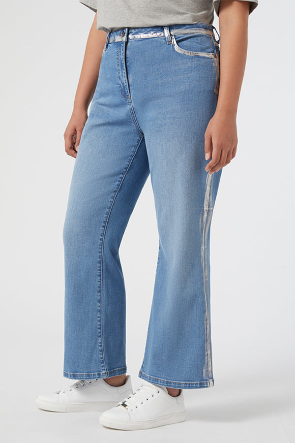 BELLUNO SILVER DETAIL FLARED JEANS