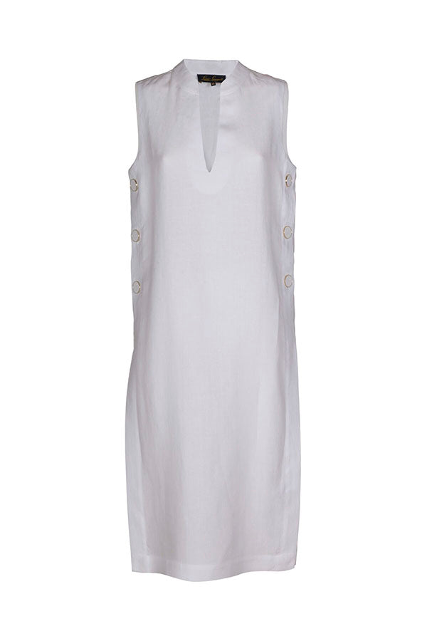 BERTUCI WHITE LINEN TUNIC