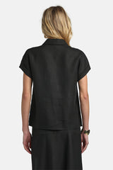 BIGHE BLACK GOLD BUTTONS BLOUSE