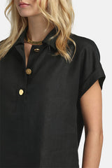 BIGHE BLACK GOLD BUTTONS BLOUSE
