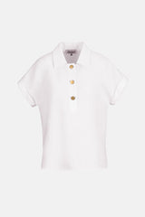BIGHE WHITE GOLD BUTTONS BLOUSE