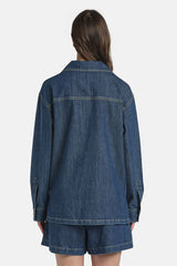 BINATA OVERSIZED DENIM BLOUSE