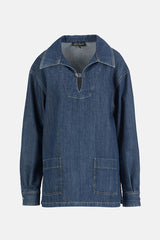 BINATA OVERSIZED DENIM BLOUSE