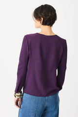 PURPLE ROUND NECK SHIRT