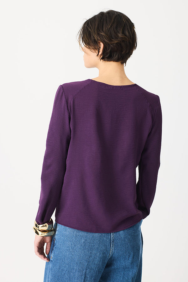 PURPLE ROUND NECK SHIRT