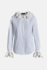 BOLLETTA LACE EMBELLISHED BLOUSE