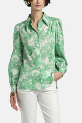 BOLLINO GREEN FLORAL PRINTED SHIRT