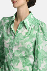 BOLLINO GREEN FLORAL PRINTED SHIRT