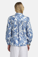 BOLLINO BLUE FLORAL PRINTED SHIRT
