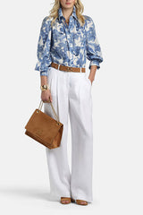 BOLLINO BLUE FLORAL PRINTED SHIRT