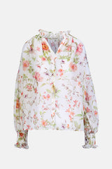 BRESSANA SMOCKED-DETAIL SHIRT