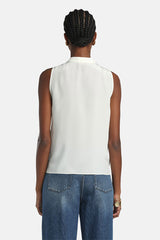 BURRATA RUFFLED SILK SHIRT