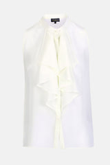 BURRATA RUFFLED SILK SHIRT