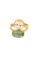 ONDINE CITRINE PERIDOT DUO RING