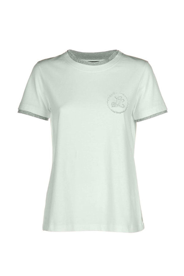 BISCOTTINO MINT GREEN LS EMBROIDERED T-SHIRT