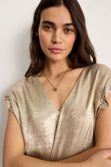 CIA RUFFLED GOLDEN TOP