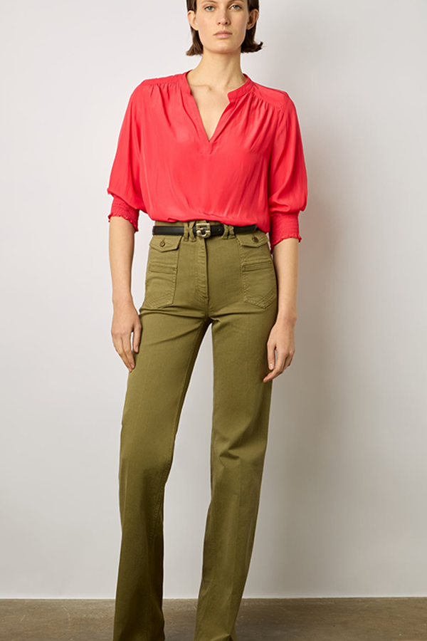 ANGELA CORAL SOFT BLOUSE